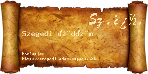 Szegedi Ádám névjegykártya